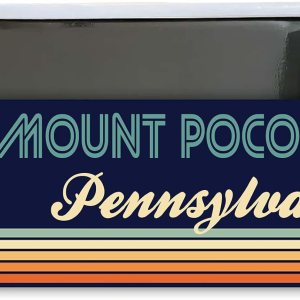Mount Pocono Pennsylvania Souvenir – Imán rectangular para nevera (4.75 x 2 pulgadas), diseño retro Mount Pocono Pennsylvania Souvenir – Imán rectangular para nevera (4.75 x 2 pulgadas), diseño retro