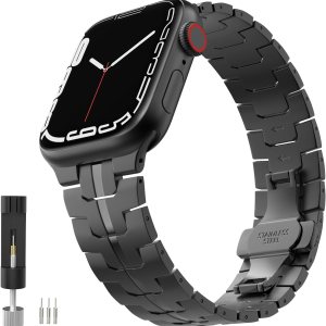 MoKo Metal Strap Compatible with Apple Watch Ultra2 Ultra 49mm Series 987654321SE 454442mm, Adjustable Watch Band Stainless Steel Wristband with MoKo Metal Strap Compatible with Apple Watch Ultra2 Ultra 49mm Series 987654321SE 454442mm, Adjustable Watch Band Stainless Steel Wristband with