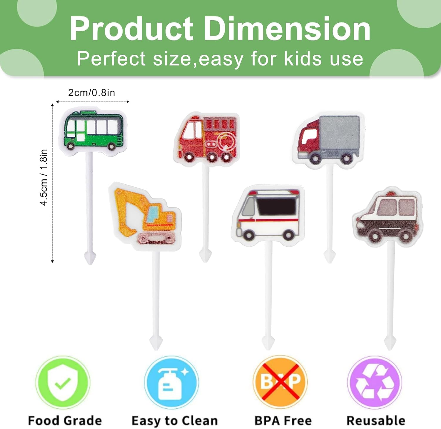 Palillos de comida para niños, palillos de frutas y frutas, divertidas selecciones de comida para niños para caja bento, accesorios de almuerzo
