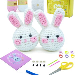 Chiikimu Kit de ganchillo para principiantes con hilo fácil para principiantes, kit de inicio de ganchillo con video tutorial paso a paso, kits de Chiikimu Kit de ganchillo para principiantes con hilo fácil para principiantes, kit de inicio de ganchillo con video tutorial paso a paso, kits de