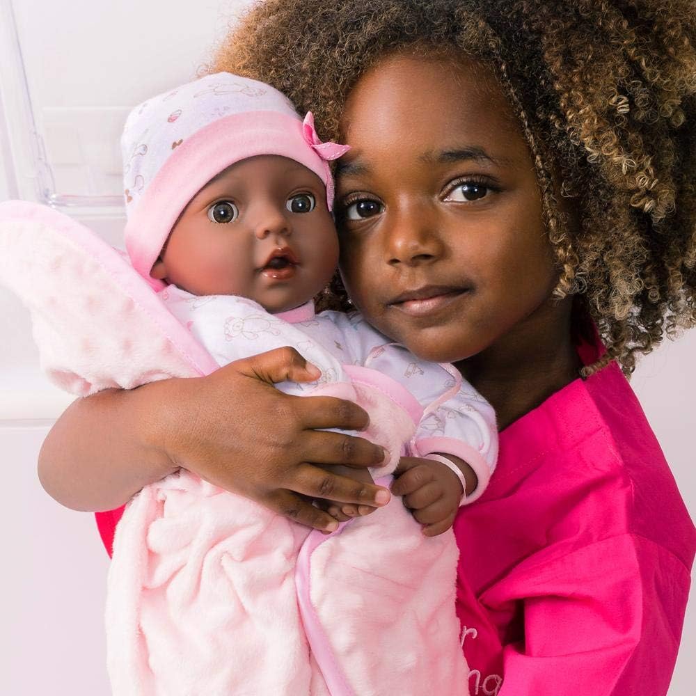 Adora Muñeca de adopción realista, muñeca adorable de 16 pulgadas con accesorios completos de 9 piezas, incluye chupete, pulsera de hospital, pañal