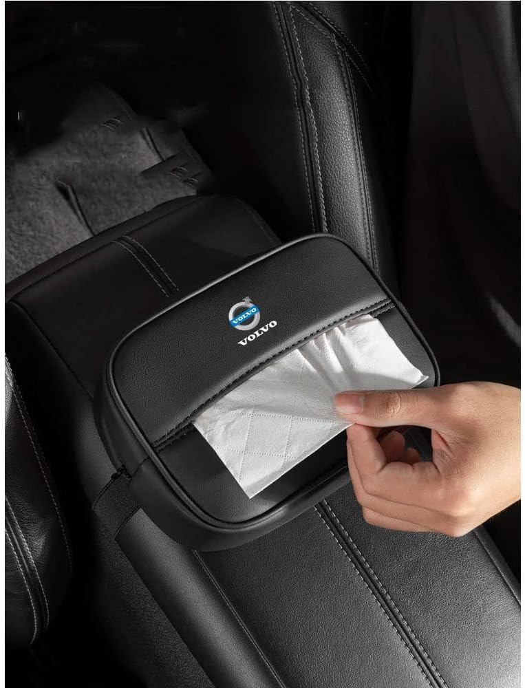 Soporte para pañuelos de automóvil para Volvo XC40 XC60 XC90 V40 V60 V90 S40 S60 S90 soporte para caja de pañuelos de asiento de automóvil,