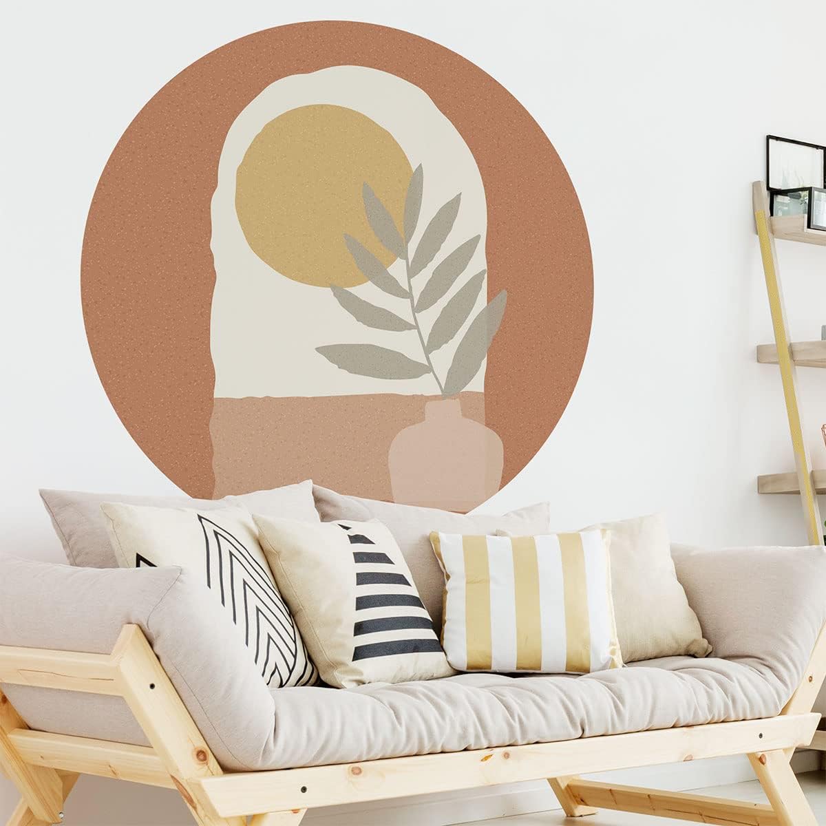 Ambiance Sticker Giornata Di Sole Astratta – Papel pintado no tejido, diseño de frescos, tamaño gigante, 35.4 x 35.4 in