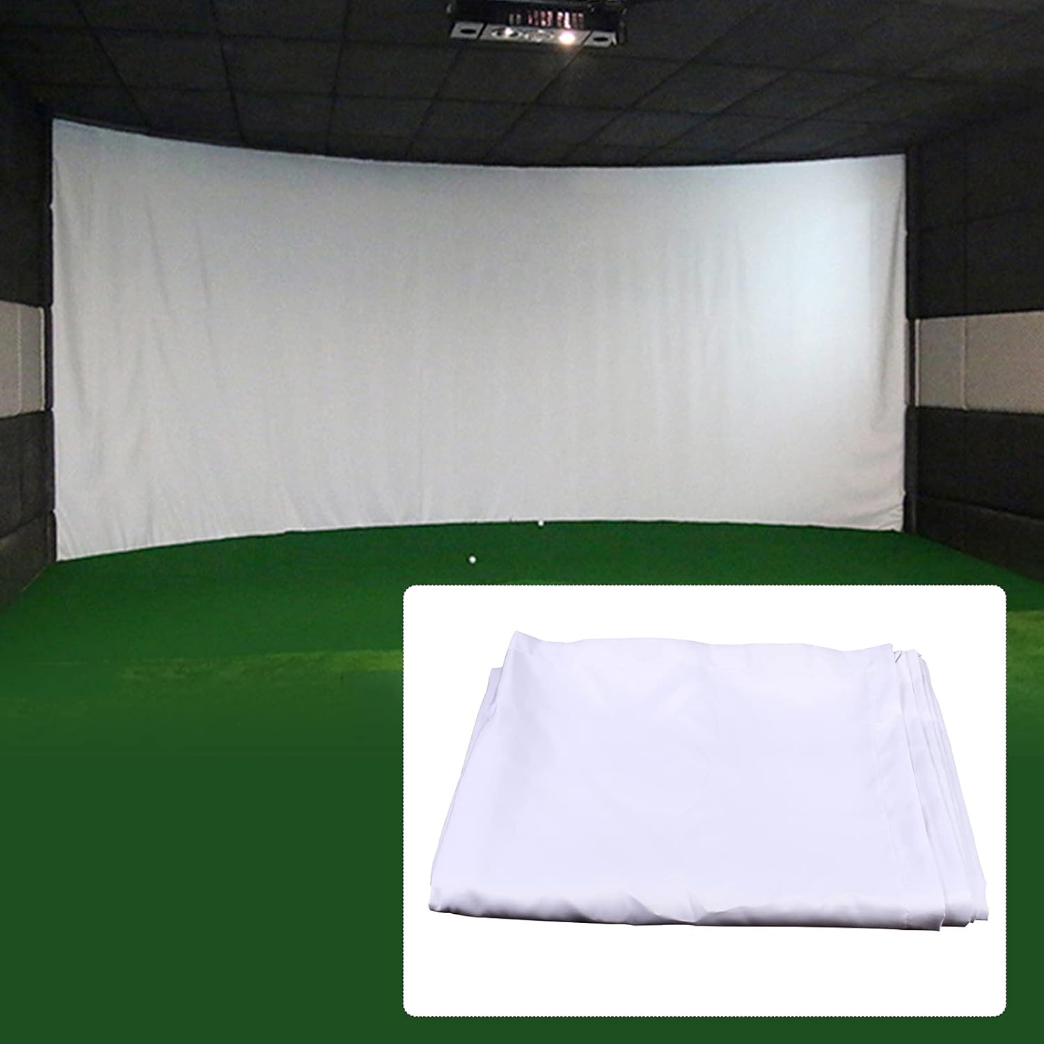 Fetcoi Simuladores de golf para el hogar, simulador de golf, pantalla de impacto para pelota de golf, simulador de entrenamiento, pantalla de