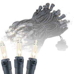 Novelty Lights set de 100 luces navideñas transparentes de 34 pies de largo. Novelty Lights set de 100 luces navideñas transparentes de 34 pies de largo.