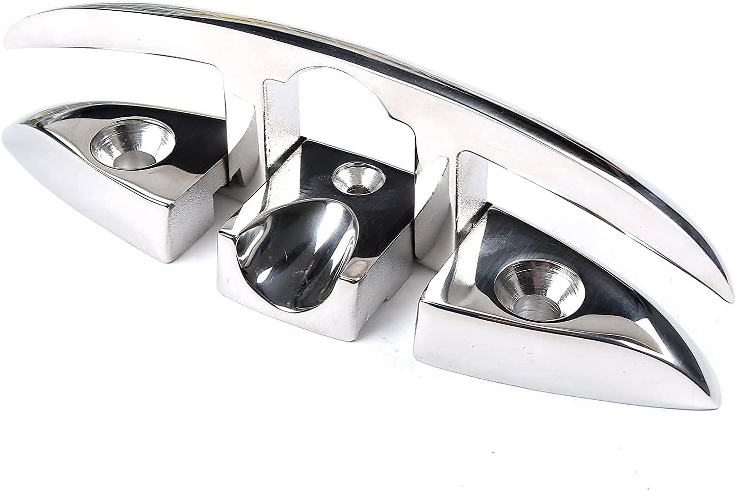 ISURE MARINE Boat Folding Cleat 6″ Flip-up Heavy Dock Cleat Marine Grade 316 Stainless Steel