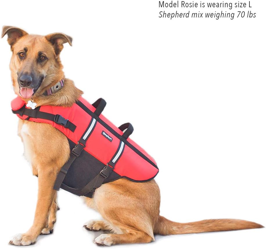 ZippyPaws Chaleco salvavidas para perros y cachorros, chaleco salvavidas para entrenamiento de natación para perros pequeños, medianos y grandes,