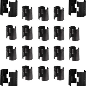 Clips para estantes de alambre, clips de bloqueo de estantes de alambre, 20 pares de 40 piezas para poste de 1 pulgada, mangas de estantería, se Clips para estantes de alambre, clips de bloqueo de estantes de alambre, 20 pares de 40 piezas para poste de 1 pulgada, mangas de estantería, se