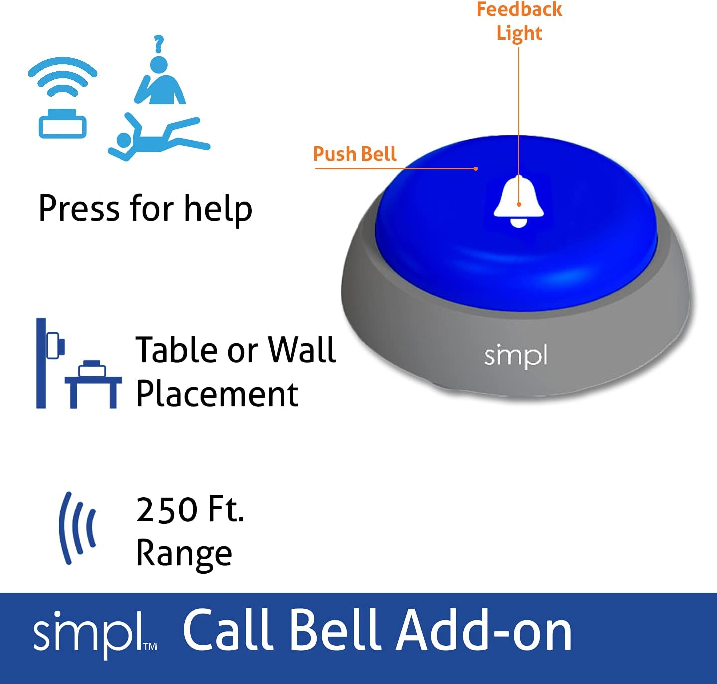 SMPL Kit de alarma portátil + campana de llamada