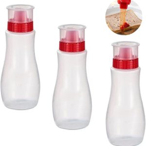 Botellas exprimibles de condimentos porosos, paquete de 3 botellas de plástico de 13 onzas, dispensadores de salsa de tomate, dispensador de jarabe Botellas exprimibles de condimentos porosos, paquete de 3 botellas de plástico de 13 onzas, dispensadores de salsa de tomate, dispensador de jarabe