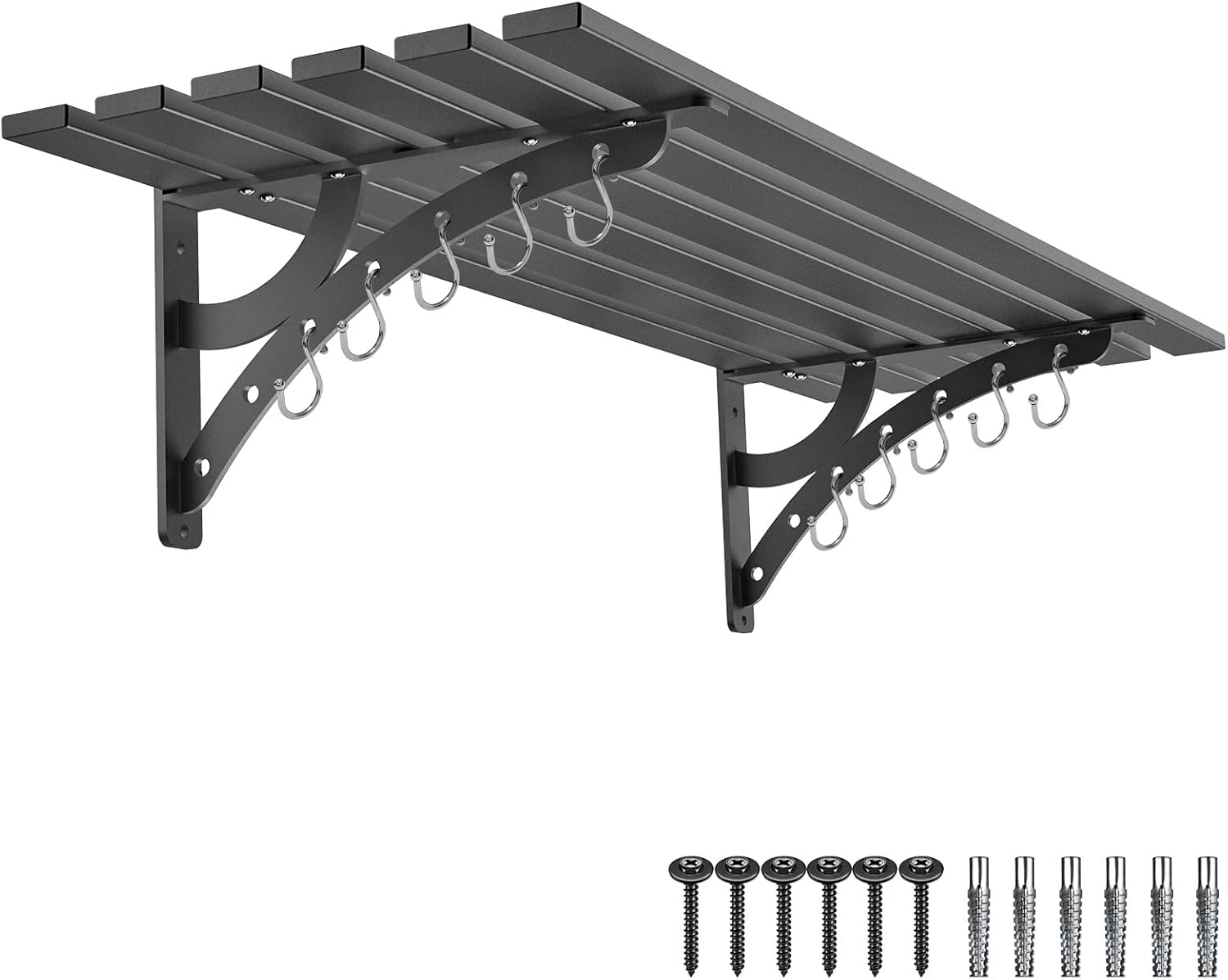 Dolibest Heavy Duty Wall Mount Garage Shelves, Sturdy Garage Wall Shelving, Wall Mounted Garage Storage Rack, Metal Floating Wall Shelf, Power Tool