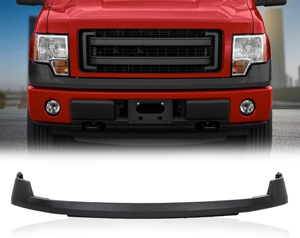 G-PLUS Nueva cubierta de parachoques delantero superior compatible con Ford F150 XL Pickup 2009-2014 11735587, FO1000643 negro texturizado