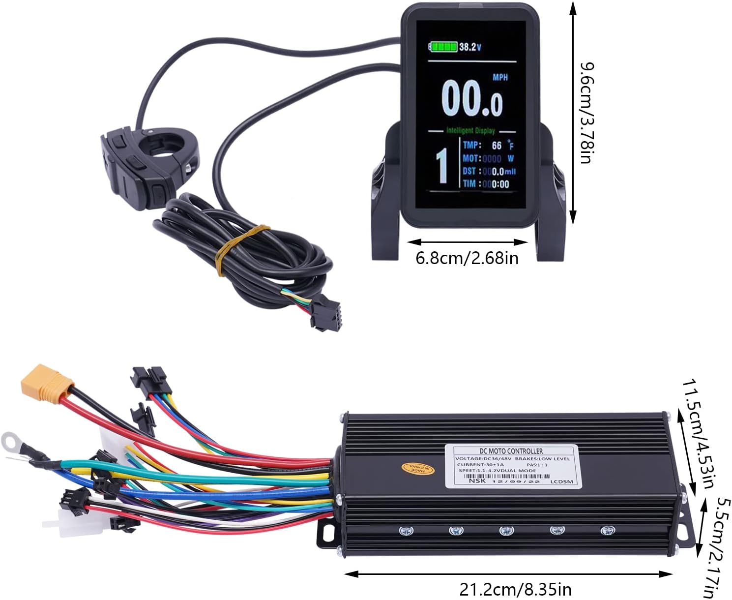 AKaSping Kit de conversión de rueda delantera de bicicleta eléctrica, kit de motor de bicicleta eléctrica de 48 V, kit de motor de bicicleta