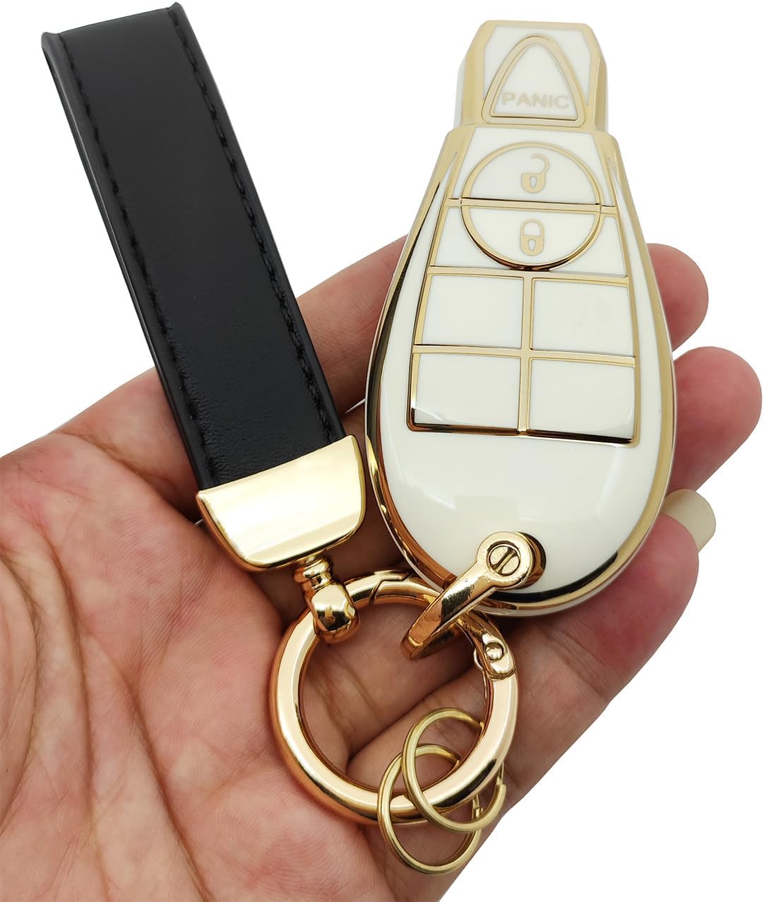 TPU Key Fob Cover fit for Dodge Ram Truck Challenger Durango Grand Caravan Journey Chrysler 300 Jeep Charger Key Fob