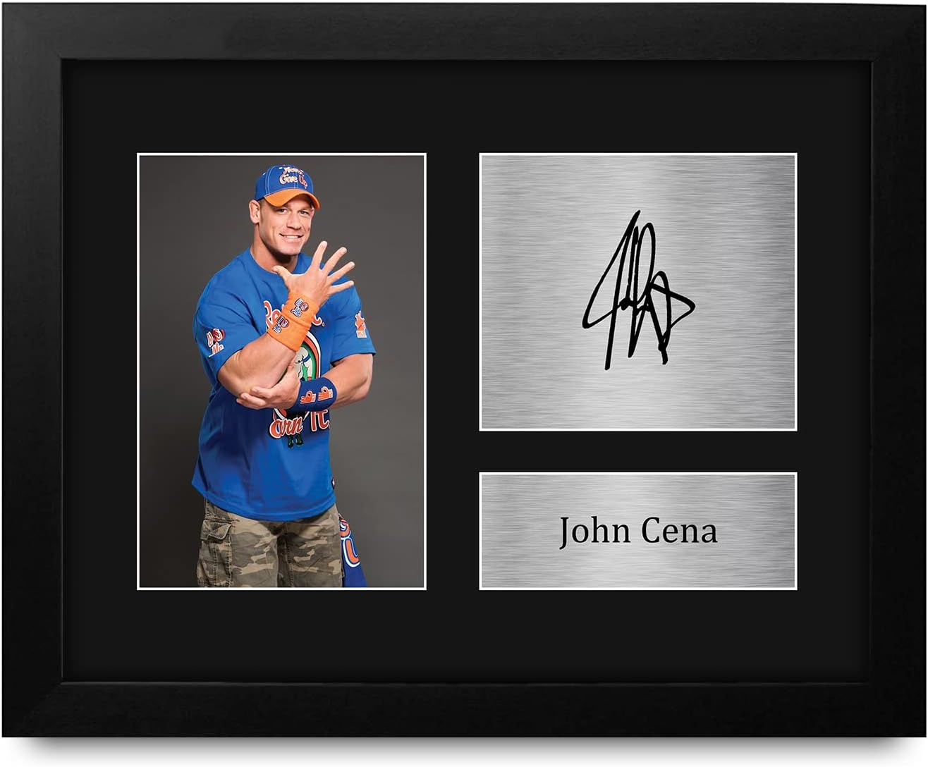 HWC Trading John Cena Gifts USL – Imagen impresa con autógrafo firmado para fanáticos de WWE y WWF Memorabilia, tamaño carta de EE. UU
