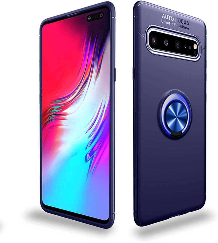 Asuwish Funda compatible con Samsung Galaxy S10 5G y protector de pantalla de vidrio templado, soporte de anillo, soporte de soporte, accesorios de