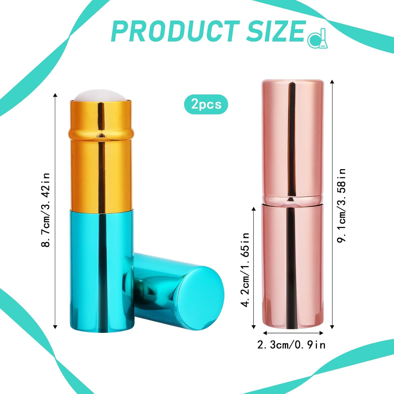 Brocha retráctil para base, paquete de 2 brochas de viaje para rubor Kabuki, cepillo portátil para base de polvo con cubierta para rubor,