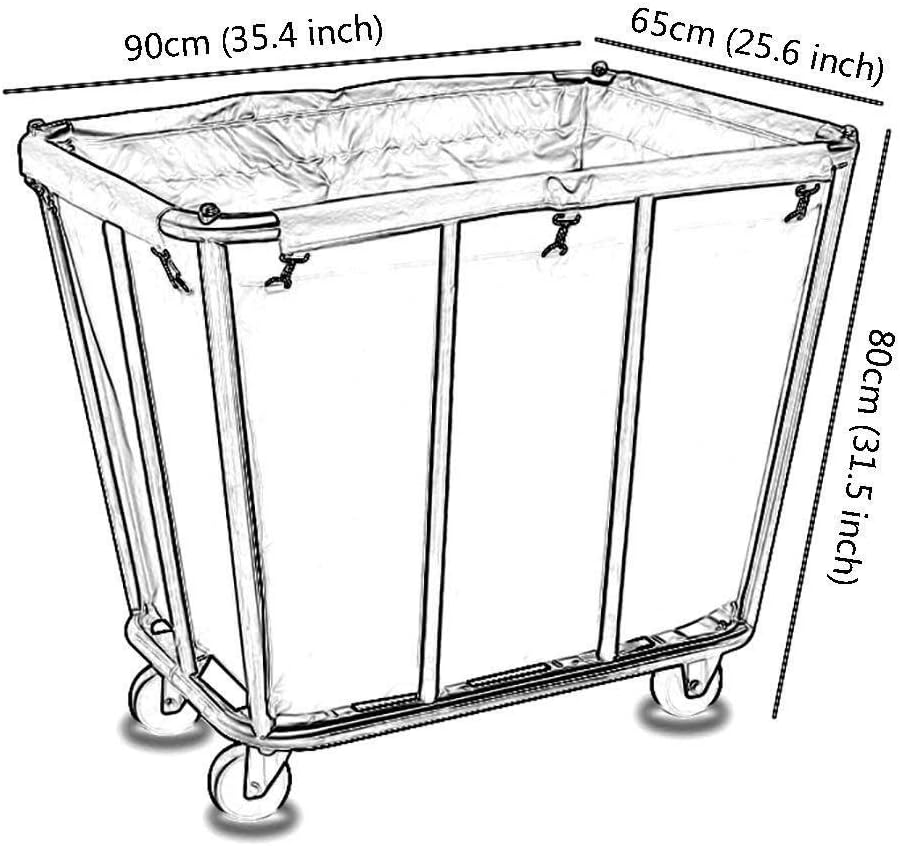 Extra Large Laundry Sorter Cart with 2 Bags, Heavy-Duty Laundry Hamper, and Clothes Storage Basket on Wheels for Simple Houseware