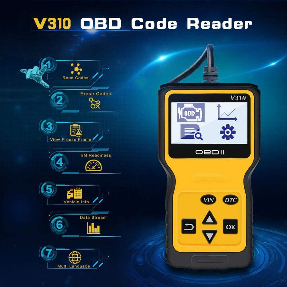 Escáner V310 para el coche Obd2 herramienta de diagnóstico del lector de código del vehículo Auto Check Engine Obdii Eobd Can Herramienta de escaneo