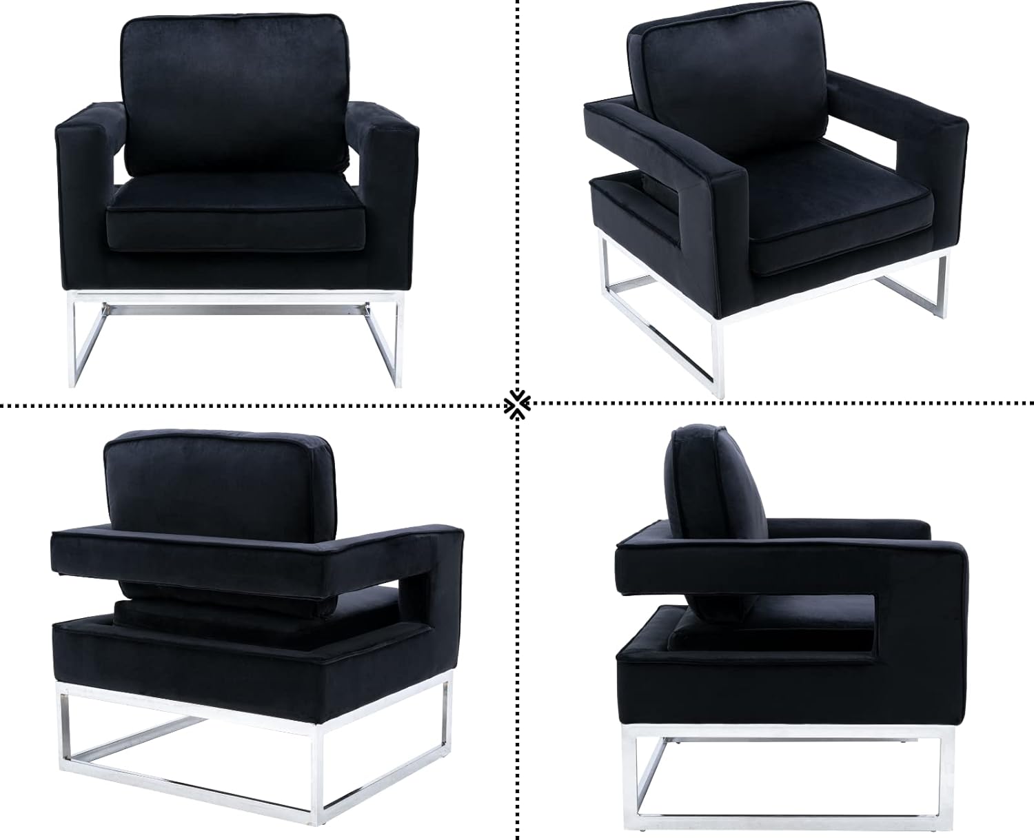 Silla decorativa de terciopelo con respaldo para sala de estar, sillón moderno para dormitorio, sofá individual capitoné, silla de lectura cómoda