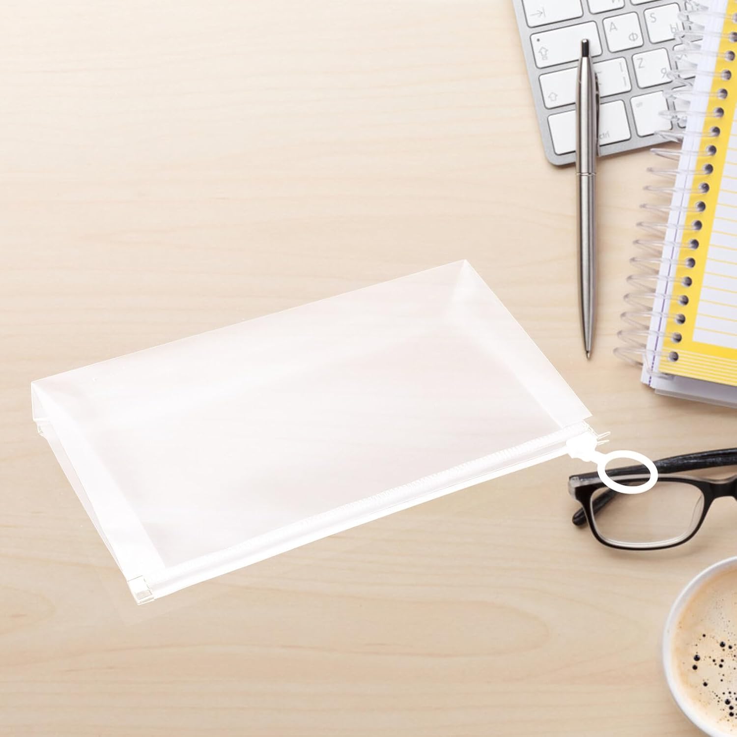 MAGICLULU 10 sobres de plástico transparente con cremallera B6, soporte para documentos, bolsa de almacenamiento de lápices, bolsa de papelería,