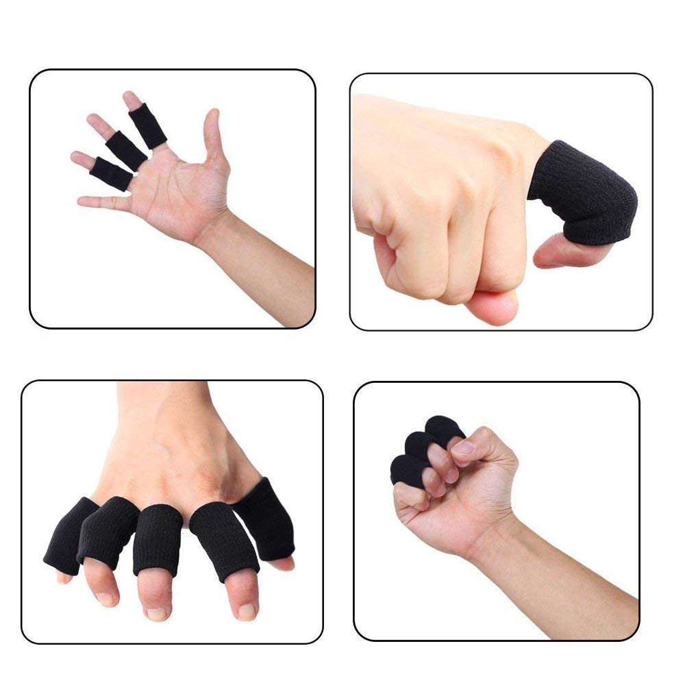 20 fundas elásticas para los dedos, soporte deportivo para pulgar, protector de artritis, cubierta transpirable para dedos gatillo, grietas,