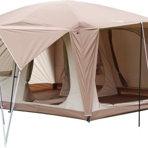 Vidalido Tienda de campaña para 8 a 10 personas con 3 puertas y 2 habitaciones, tienda de campaña familiar grande, de doble capa, impermeable, Vidalido Tienda de campaña para 8 a 10 personas con 3 puertas y 2 habitaciones, tienda de campaña familiar grande, de doble capa, impermeable,