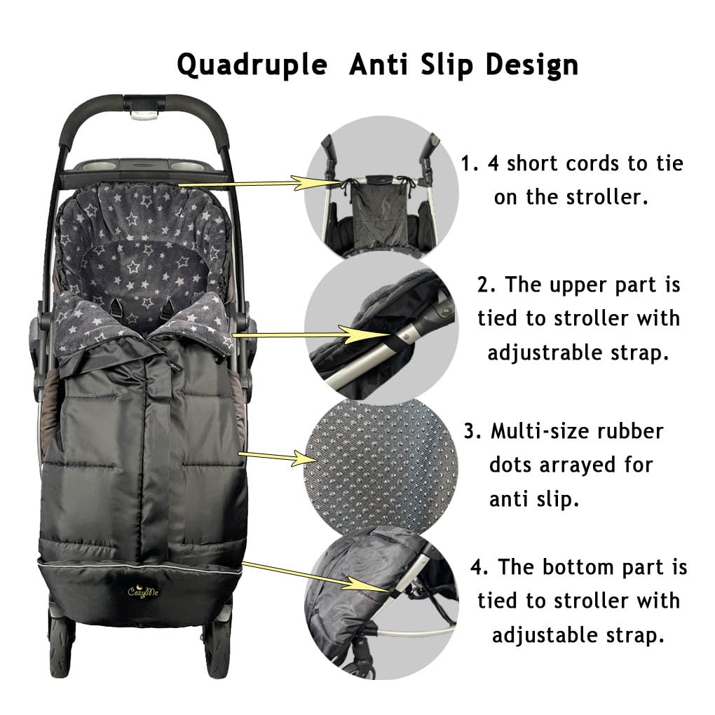 Saco para cochecito, funda para cochecito de invierno para niño, fácil reguración de temperatura, bolsa para bebé, manta impermeable para cochecito