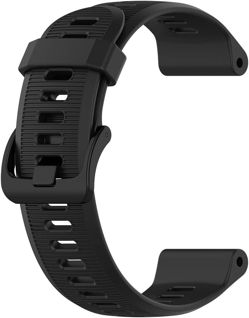 HUABAO Correa de reloj compatible con Garmin Forerunner 935Forerunner 945Approach S60Garmin Fenix 0.206 in Correa de repuesto de silicona (negro)