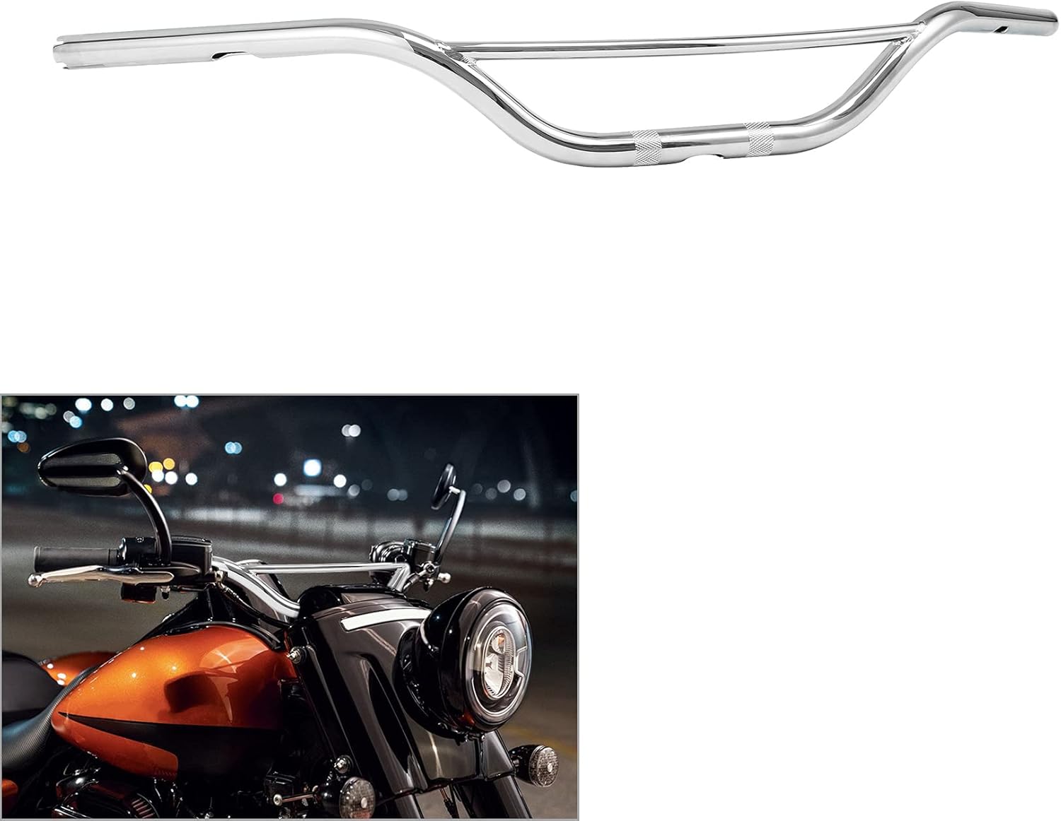 TCT-MOTORPARTS Hollywood 1″ Ape Hanger Manillar Para Harley Sportster XL FLSTC FLSTF Softail Dyna FXDB