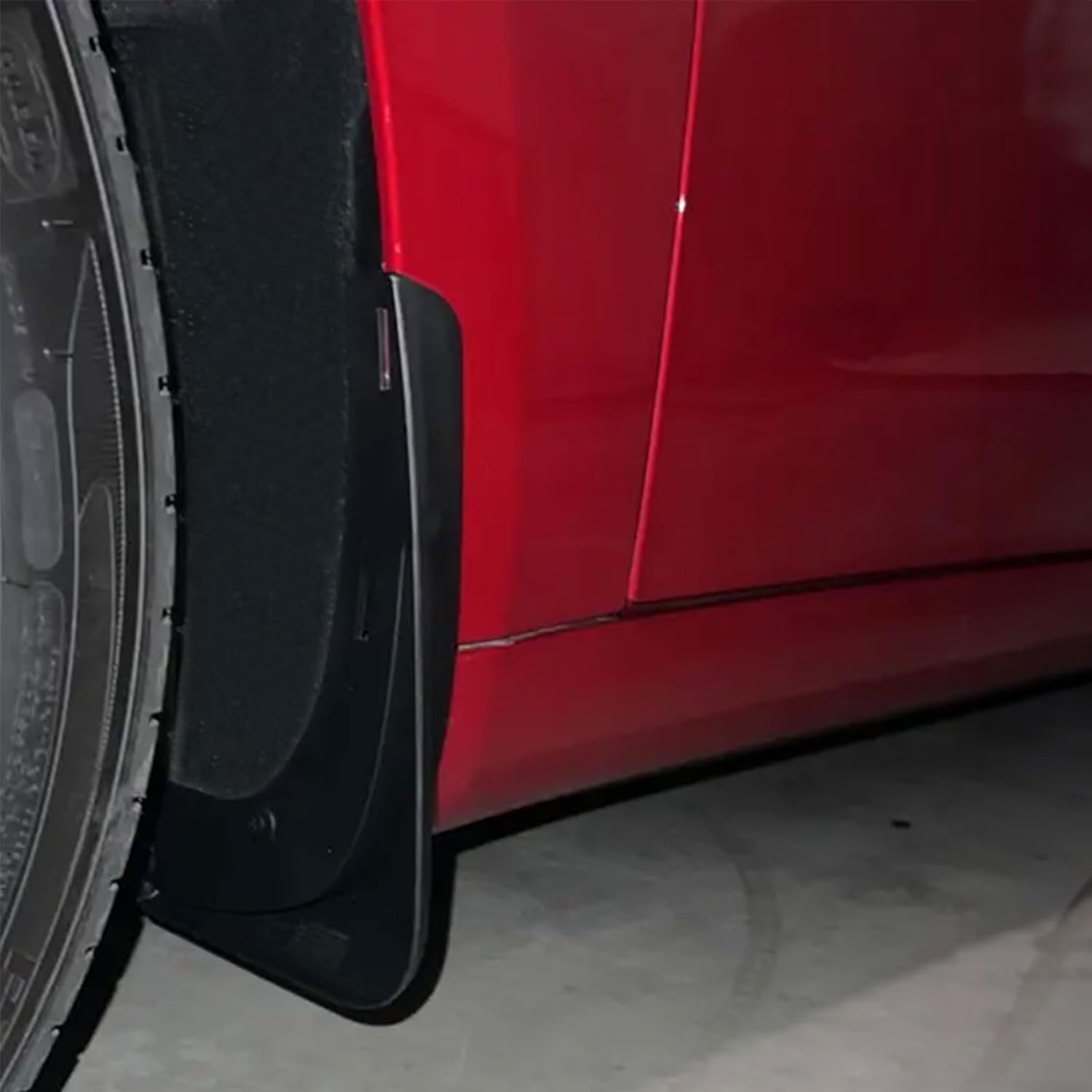 IKON MOTORSPORTS, Protector contra salpicaduras compatible con Tesla Model 3 2017-2023, negro mate, aletas de barro de polipropileno delanteras y