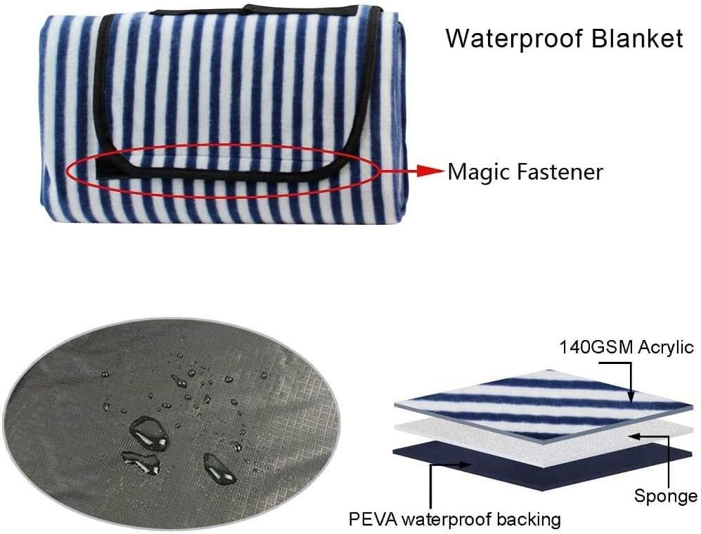 Cesta de picnic de mimbre para 2 personas con manta de picnic impermeable, juego de picnic para 2 personas con alfombrilla de playa a prueba de