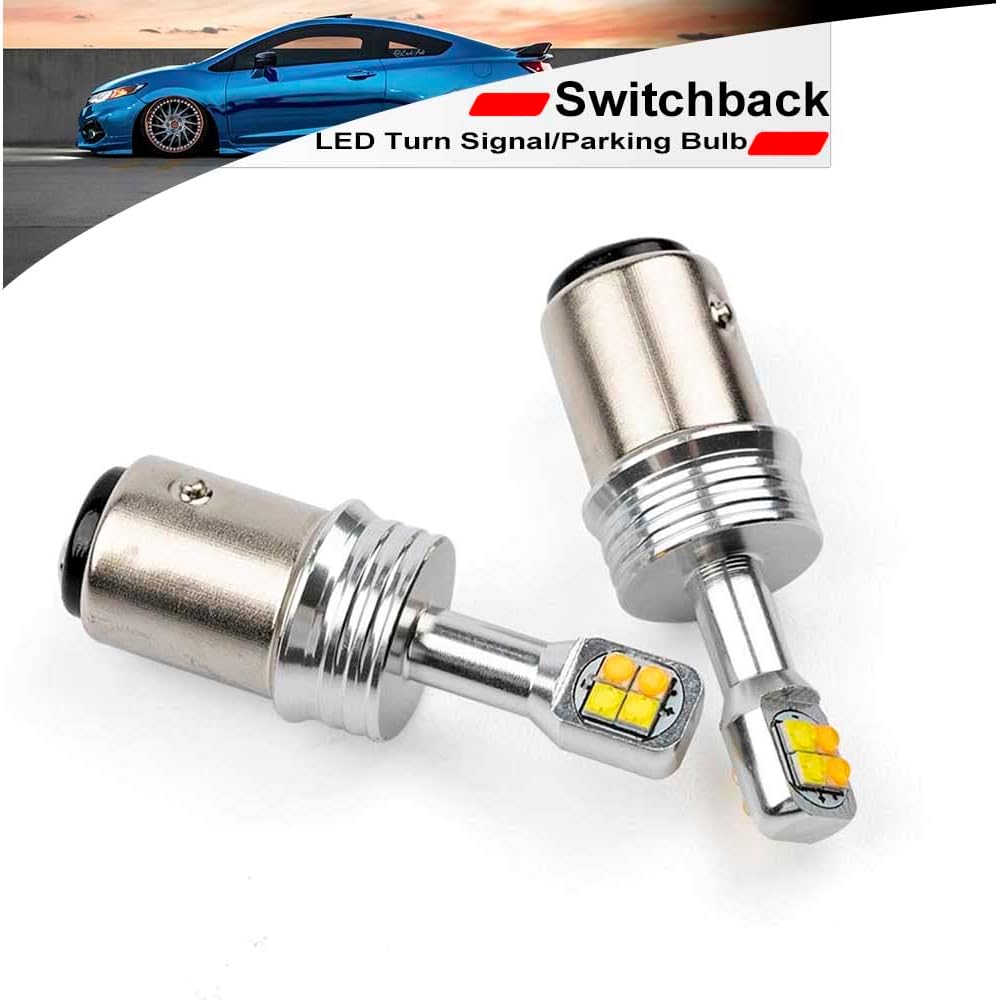 NSLUMO Bombillas LED Switchback 1157 2057 BAY15D P215W Switchback para Hon’da Accord Civic Coupe HatchSedán, luz blanca de posición de circulación