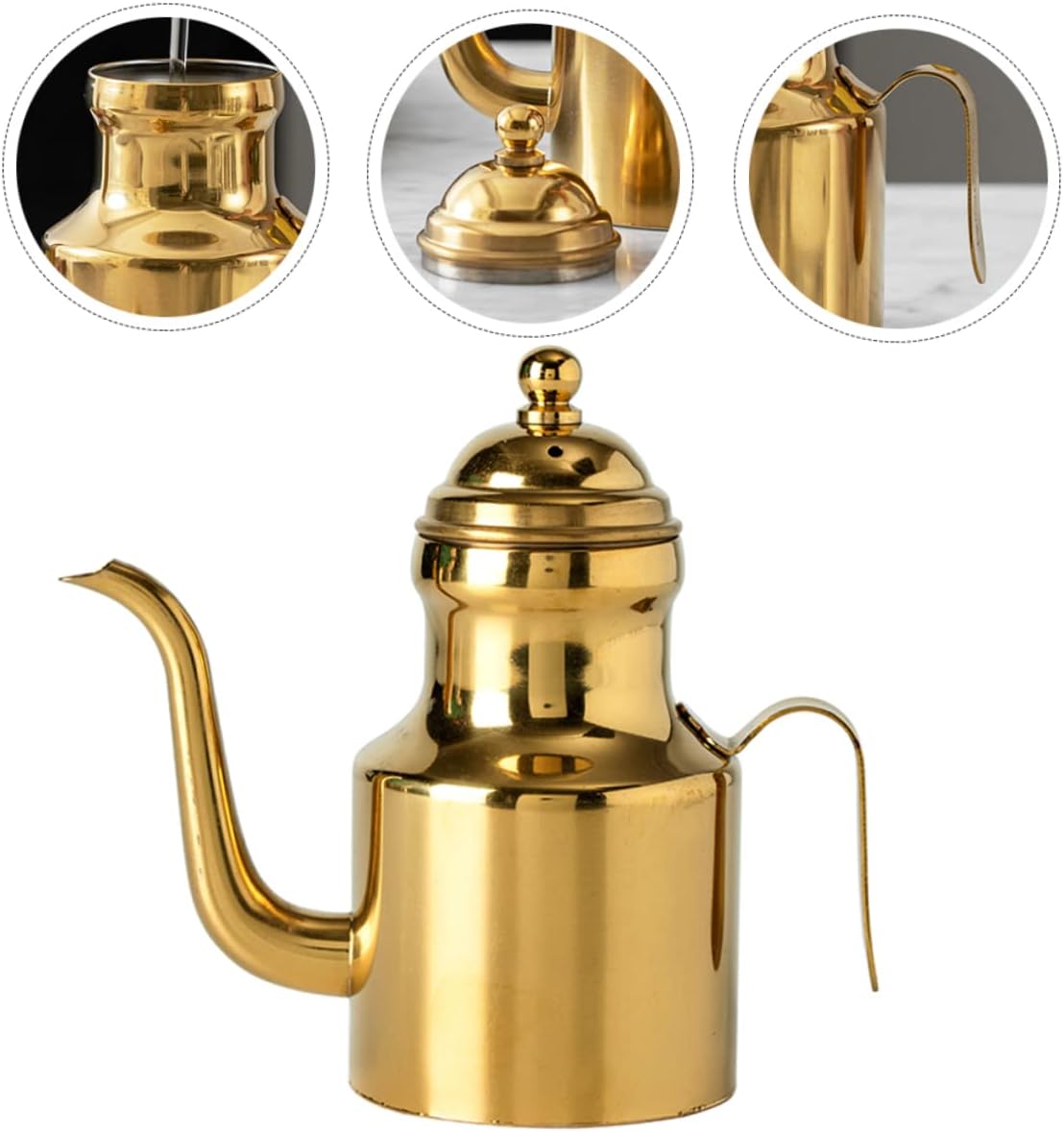 YARNOW Olla de aceite de acero inoxidable Separador de grasa Hervidor de agua Jarra de grasa Contenedor de aceite de cocina Contenedor de aceite de