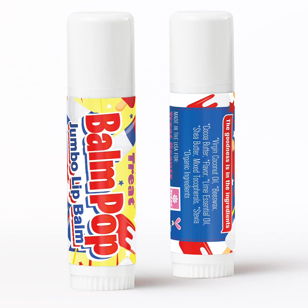TREAT Jumbo libre de crueldad, 0.50 onzas (BALM POP LIP BALM)