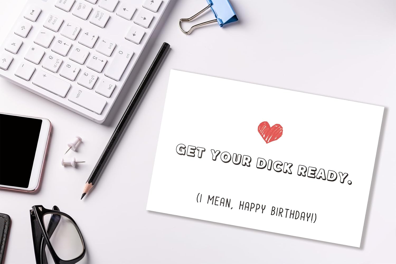 Serviky Naughty Get Your “D” Ready Tarjeta de cumpleaños de esposa novia, tarjeta de felicitación de feliz cumpleaños, tarjeta de amor humorístico