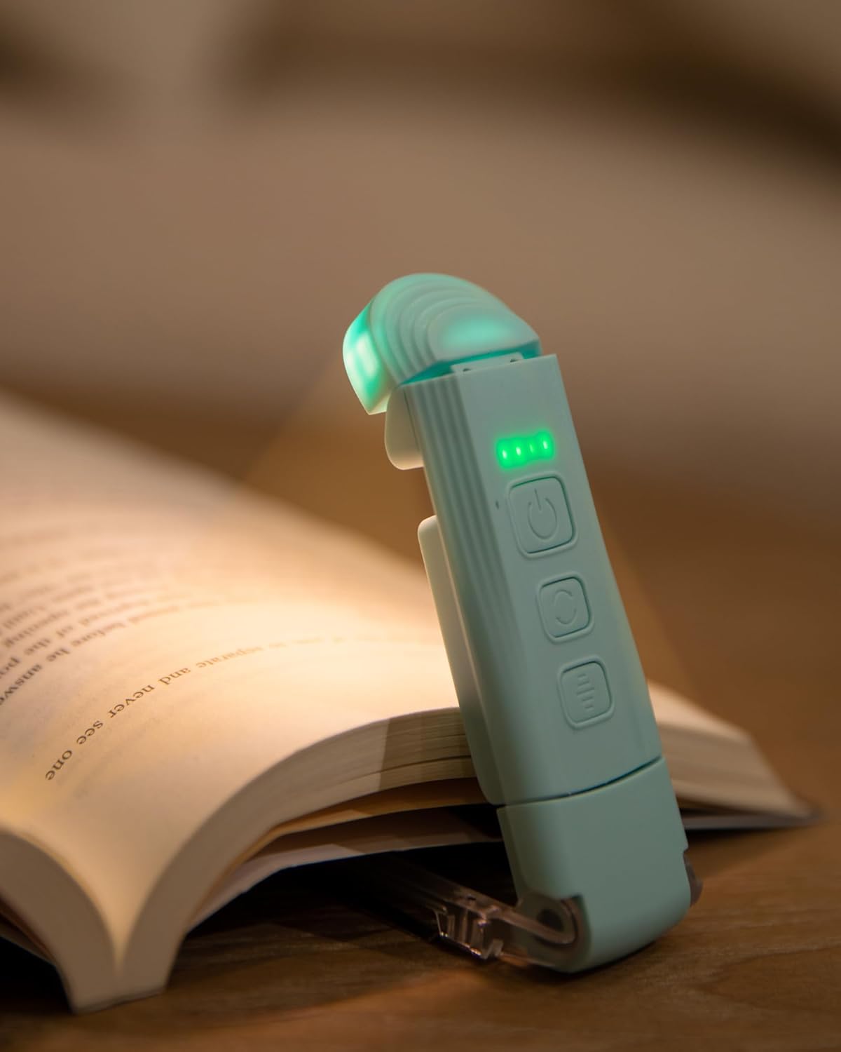 REALSLIGHT Luz de libro recargable por USB para leer en la cama, lámpara LED con clip con función de memoria, luz de lectura con temporizador, 3