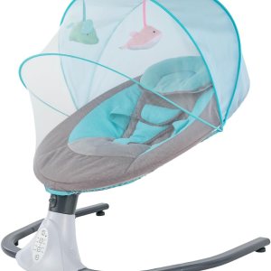 Columpio eléctrico para bebés con altavoz de música a control remoto, columpio para recién nacido con 4 velocidades de oscilación, balancín para Columpio eléctrico para bebés con altavoz de música a control remoto, columpio para recién nacido con 4 velocidades de oscilación, balancín para
