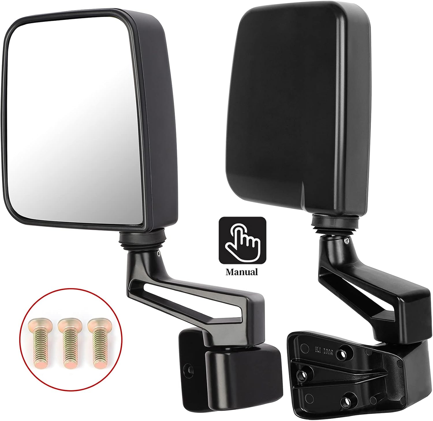Espejos laterales del conductor y del pasajero aptos para Jeep Wrangler 1997-2002 Wrangler 1987-94 Wrangler 1987-94 Modelos de funcionamiento