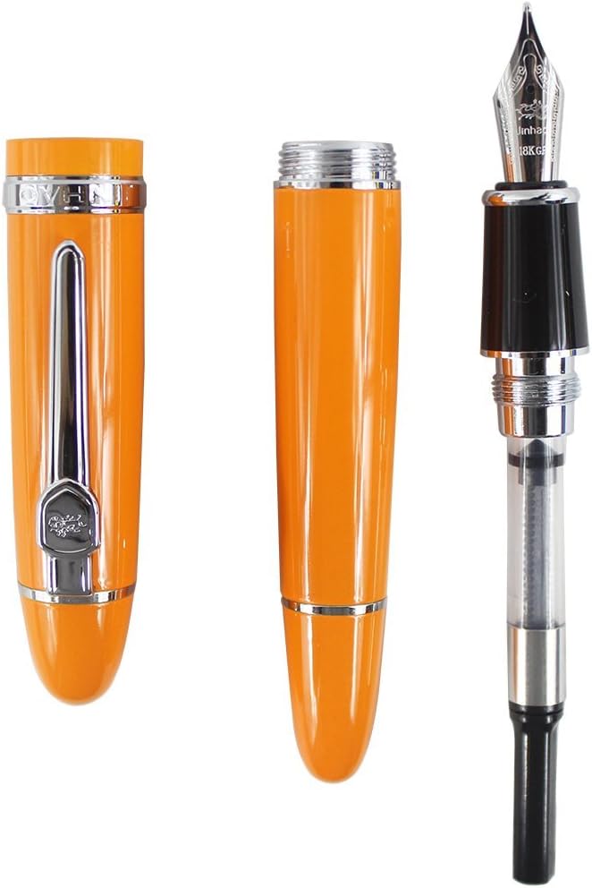 Expert Deluxe – Pluma estilográfica con estuche para bolígrafos, barril grande, color naranja