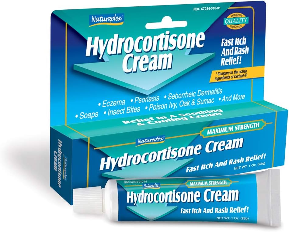 Crema de hidrocortisona para aliviar la picazón y las erupciones rápidas, paquete de 6