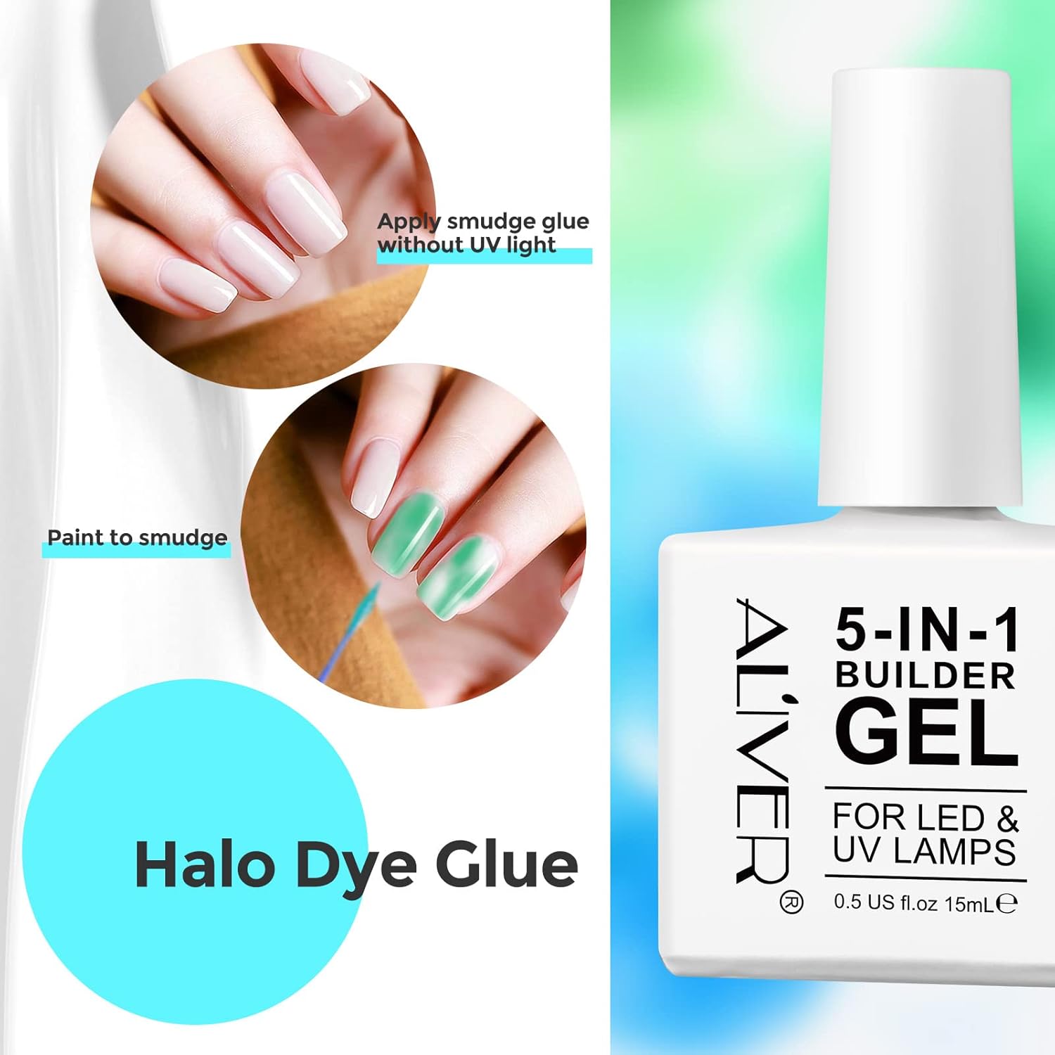 Gel constructor 5 en 1, gel fortalecedor de base, gel constructor de geles de uñas, gel de esmalte de uñas UVLED para extensión de uñas, gel