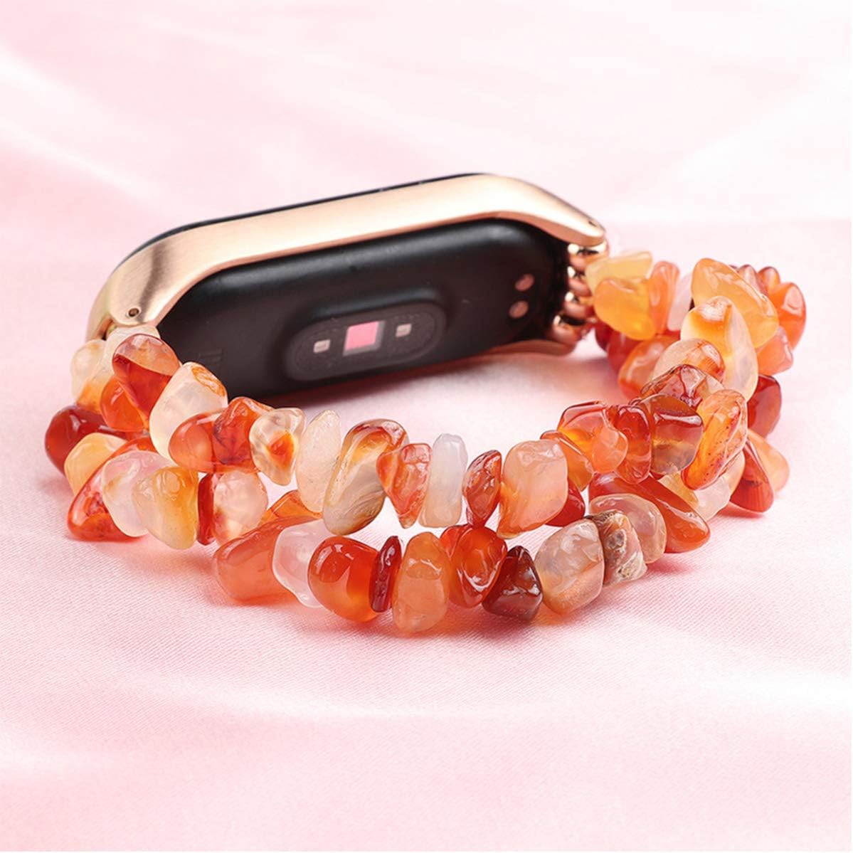 NICERIO Compatible con bandas de reloj Xiaomi Mi 34 bandas de reloj de ágata correa de reloj con caja de reemplazo de reloj pulsera para mujeres