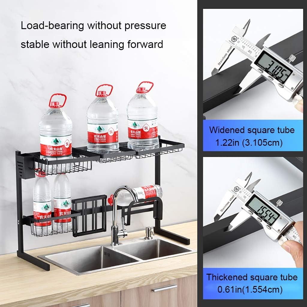 Escurridor de platos sobre el fregadero, estante escurridor para suministros de cocina, organizador de mostrador de almacenamiento, soporte para