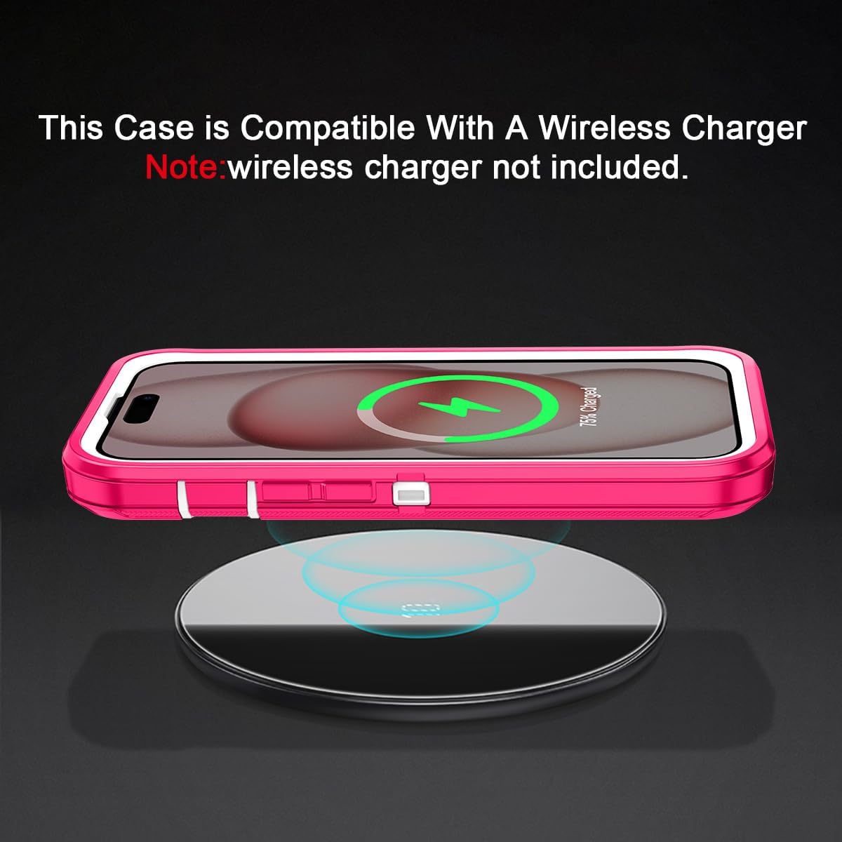 I-HONVA Funda para iPhone 15 a prueba de golpes, a prueba de polvo y caídas, 3 capas de protección de cuerpo completo sin protector de pantalla,