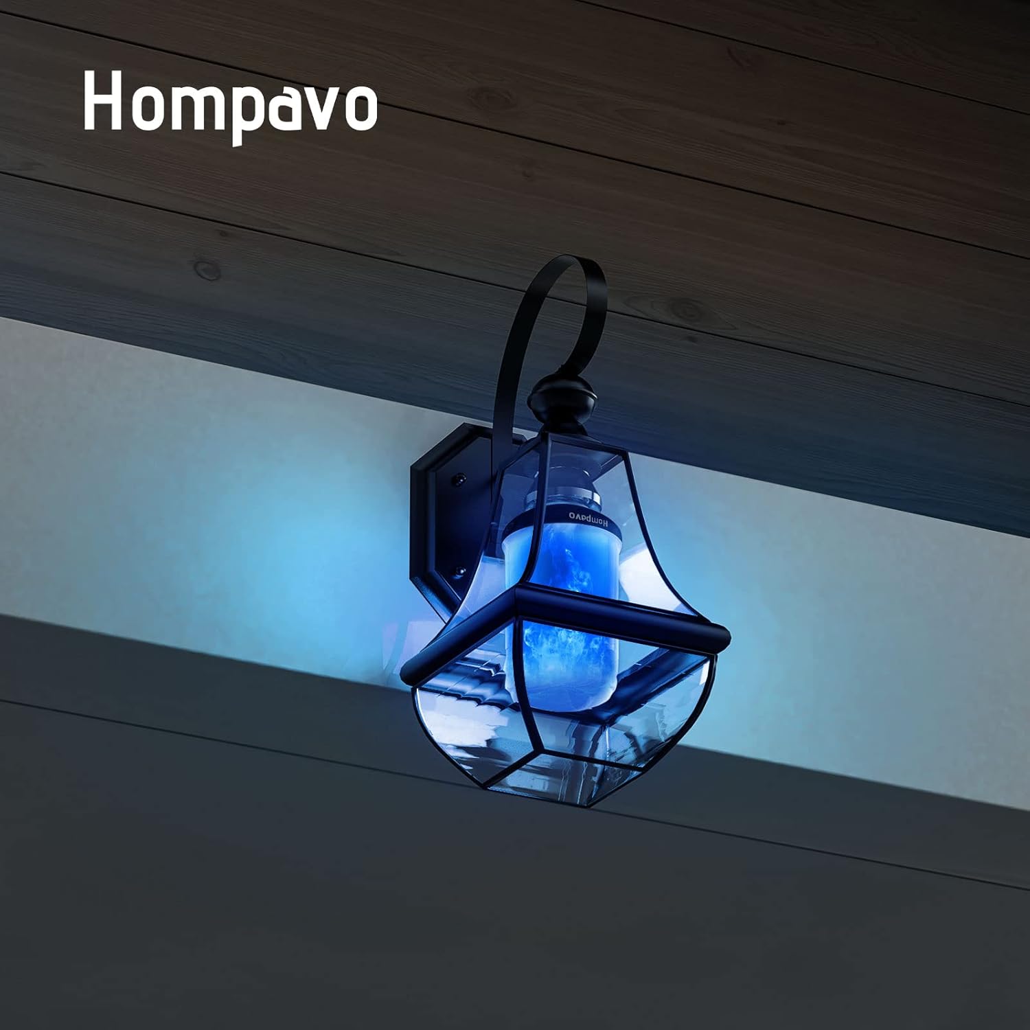 Hompavo Paquete de 2 bombillas LED moradas parpadeantes con efecto invertido, base E26E27, 3W, decoración para Halloween, Navidad, fiesta,
