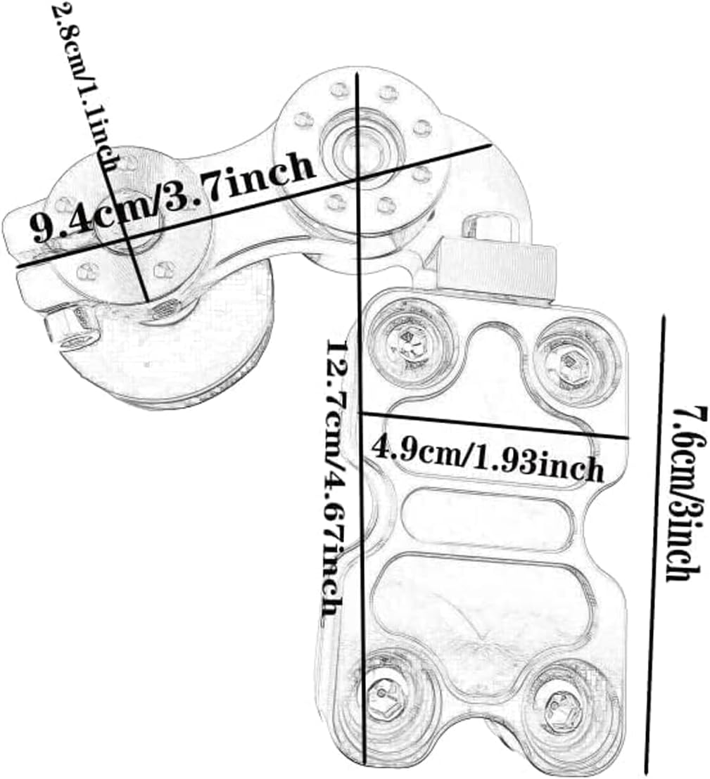Ajustador tensor de cadena, regulador automático universal de cadena de aluminio para motocicleta, motocross, Dirt Pit Bike ATV (dorado)