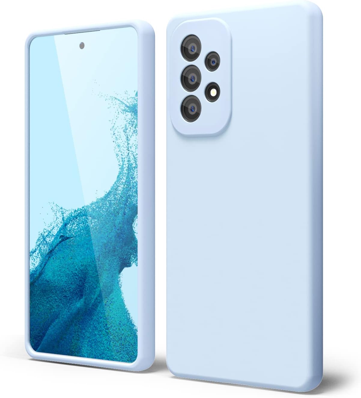 Oaxkco – Funda de silicona para Samsung Galaxy A53 5G con protector de pantalla, para mujeres y niñas, bonita funda protectora para teléfono, ajuste