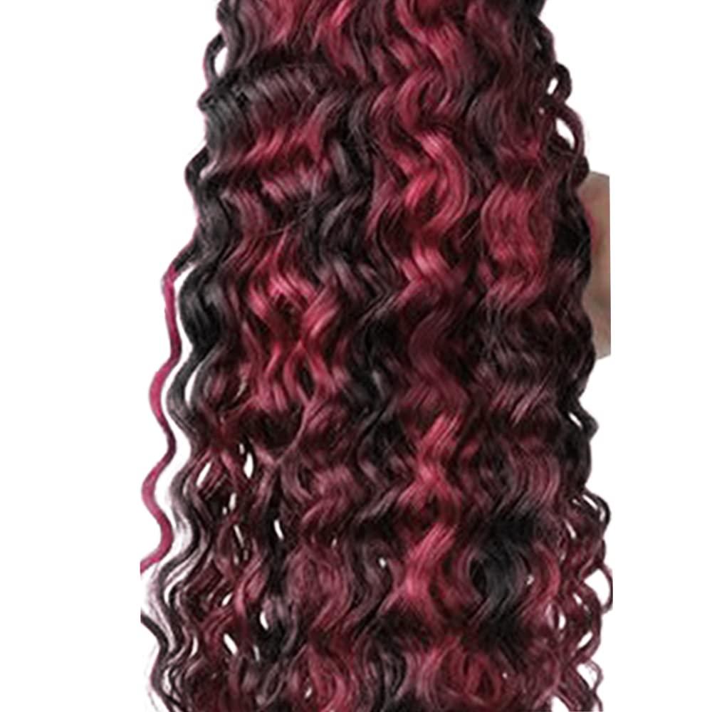 Paquetes de cabello humano con reflejos de 24, 26, 28 pulgadas, paquetes 99j P1B99J, paquetes rizados, paquetes de cabello humano brasileño 8A Remy,