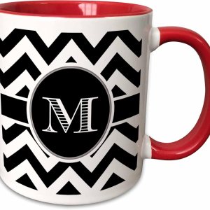 3dRose Taza, 15 onzas, rojoblanco 3dRose Taza, 15 onzas, rojoblanco